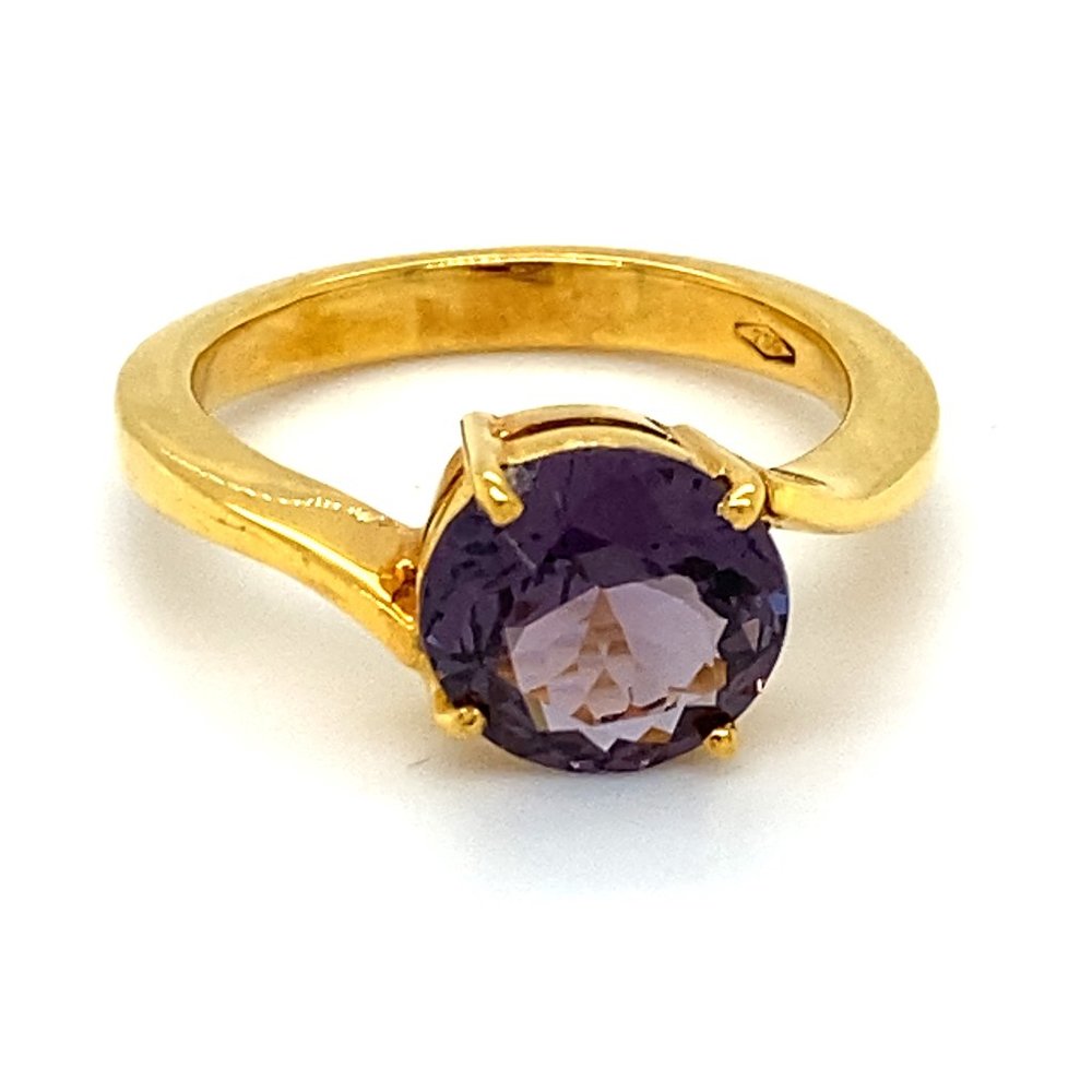 Certified Spinel 2.46ct Solid 18K Yellow Gold Ring